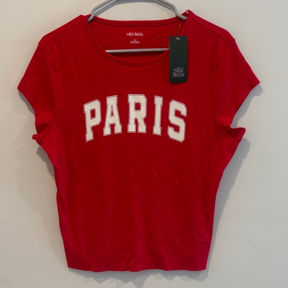 Wild Fable Bold Red Paris Tee
